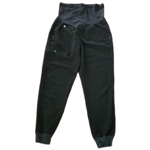 FIGS Zamora Maternity Jogger Scrub Pants, Black, Size XS PETITE, W20SW2016P - Picture 5 of 11
